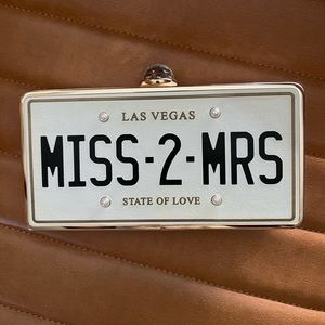 Aldo Miss 2 Mrs Las Vegas License Plate Clutch